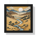 Golden Horizon - Framed Vertical Poster