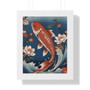 Koi Ascend - Framed Vertical Poster