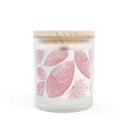 Vibrant Leaf Pink - Frosted Glass Candle (11oz)