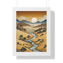 Golden Horizon - Framed Vertical Poster