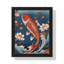 Koi Ascend - Framed Vertical Poster