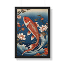 Koi Ascend - Framed Vertical Poster