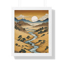 Golden Horizon - Framed Vertical Poster