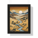 Golden Horizon - Framed Vertical Poster