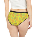 Vibrant Leaf Print Yellow - Women's Underwear