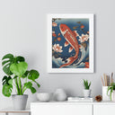 Koi Ascend - Framed Vertical Poster