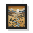 Golden Horizon - Framed Vertical Poster