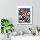 Koi Ascend - Framed Vertical Poster