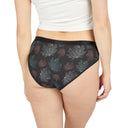 Vibrant Leaf Print Black - Women's Underwear