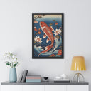 Koi Ascend - Framed Vertical Poster