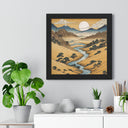 Golden Horizon - Framed Vertical Poster