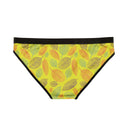 Vibrant Leaf Print Yellow - Women's Underwear