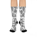Ethereal Decay Black on White V2 – Cushioned Crew Socks