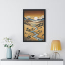 Golden Horizon - Framed Vertical Poster