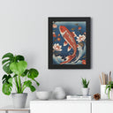 Koi Ascend - Framed Vertical Poster
