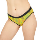 Vibrant Leaf Print Yellow - Women's Underwear