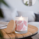 Vibrant Leaf Pink - Frosted Glass Candle (11oz)