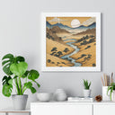 Golden Horizon - Framed Vertical Poster