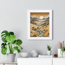 Golden Horizon - Framed Vertical Poster