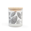 Vibrant Leaf Black - Frosted Glass Candle (11oz)