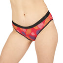 Vibrant Leaf Print Red - Women's Underwear