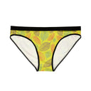 Vibrant Leaf Print Yellow - Women's Underwear