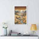 Golden Horizon - Framed Vertical Poster