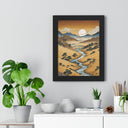 Golden Horizon - Framed Vertical Poster