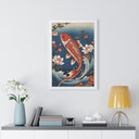 Koi Ascend - Framed Vertical Poster
