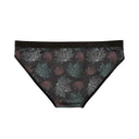 Vibrant Leaf Print Black - Women's Underwear