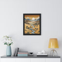 Golden Horizon - Framed Vertical Poster